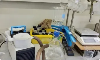 Remove natural materials and extract plastic pieces