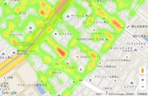 ごみの種類別現存量をマッピングしたイメージ