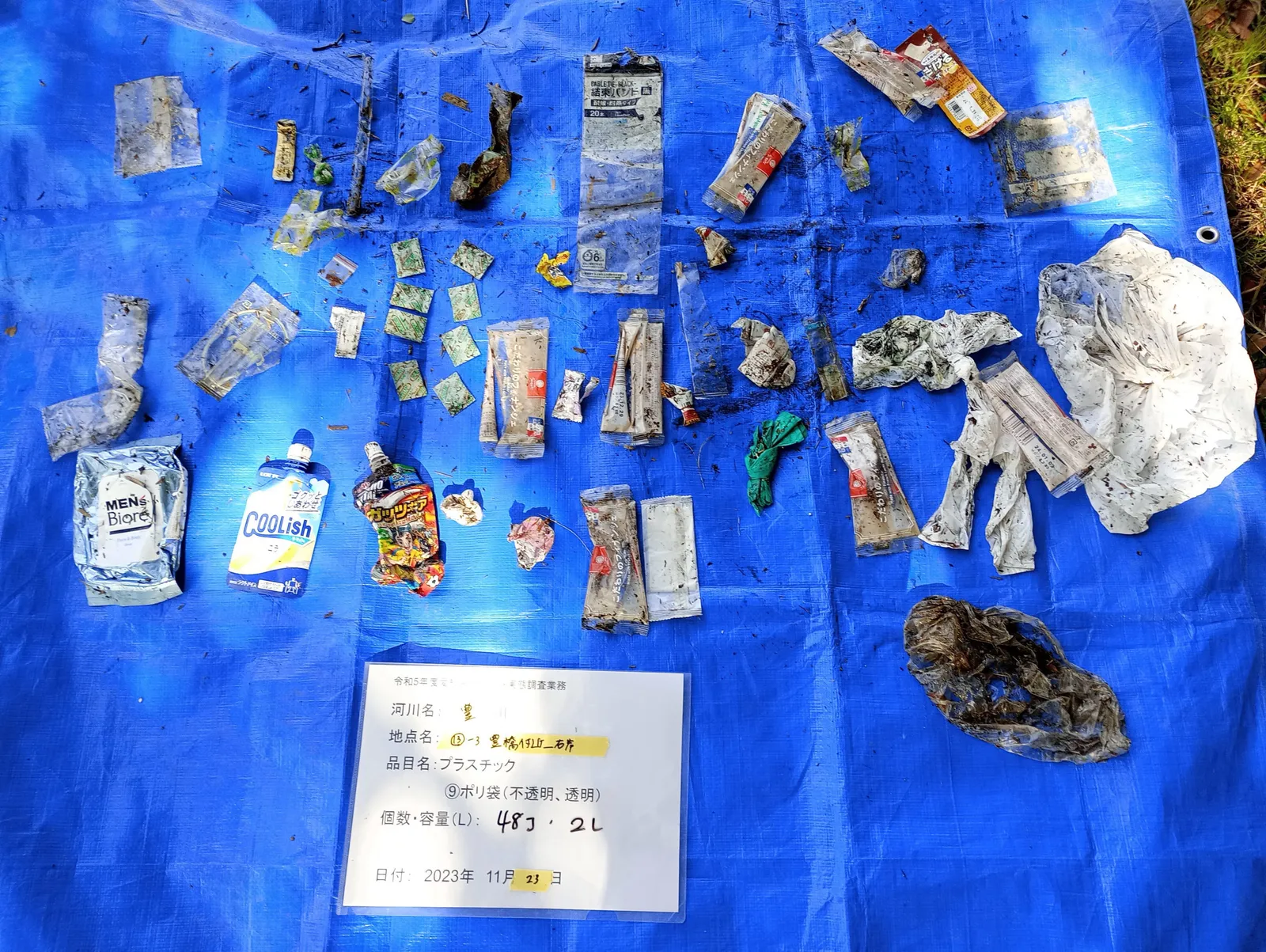 Survey of litter along rivers in Aichi Prefecture